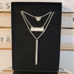 Mivita Silver Silver and stone Necklace Set with box